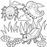 Bugs Summer Coloring Insects Clipart Three Bug Pages Illustration Royalty Surfnetkids Animals Visekart Drawings Next Designlooter sketch template