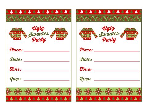 ugly sweater party printables  printabelle catch  party