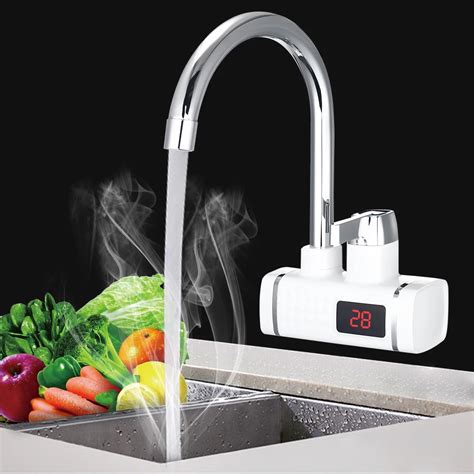 instant tankless electric hot water heater faucet kitchen instant heating tap bathroom