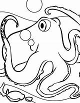 Octopus Coloring Pages Kids Giant Printable Squid Coral Reef Color Print Chickadee Easy Drawing Colouring Simple Handipoints Getcolorings Getdrawings Template sketch template
