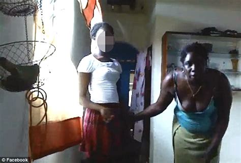caribbean mother whips her daughter 12 with a belt for