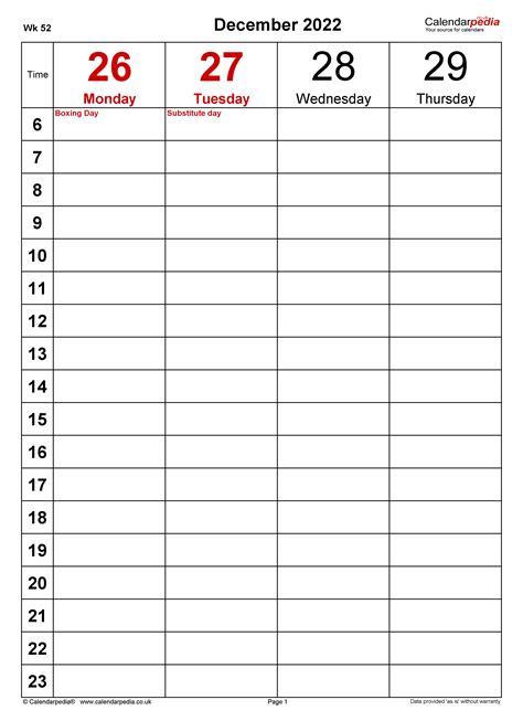 calendar  printable word templates calendarpedia