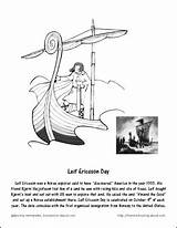 Leif Homeschool Ericson Erikson Ericsson Colouring Firsts Coops Idease sketch template