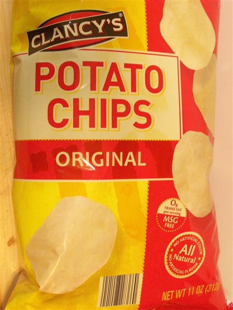 aldi clancys potato chips original food review aint   good title blog