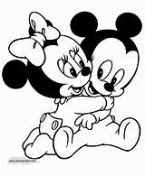 Mickey Mouse Minnie Pages Coloring Valentine Cartoon sketch template