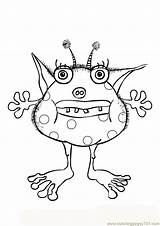Monster Coloring Pages Monsters Color Printable Kids Print Inc Colouring Cute Cartoon Sheets Printables Frog Gila Buba Line Z31 Online sketch template