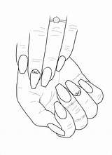 Nail Coloring Pages Coloringbay Print sketch template