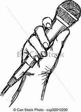 Microphone Drawing Holding Coloring Sketches Drawings Singing Old Tattoo Getdrawings Google Au sketch template