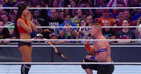 John Cena Proposes To Nikki Bella In Front Of 75 000 Fans