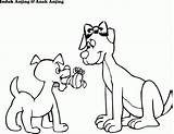 Anjing Mewarnai Cani Sketsa Induk Diwarnai Lucu Mudah Kanguru Muat Turun Bermacam Mewarna Yuk Putih Stampa sketch template