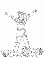 Coloring Cheerleading Pages Cheer Pom Cheerleader Sheets Print Cheerleaders Color Bratz Barbie Drawing Poms Team Printable Kids Football Megaphone Girls sketch template