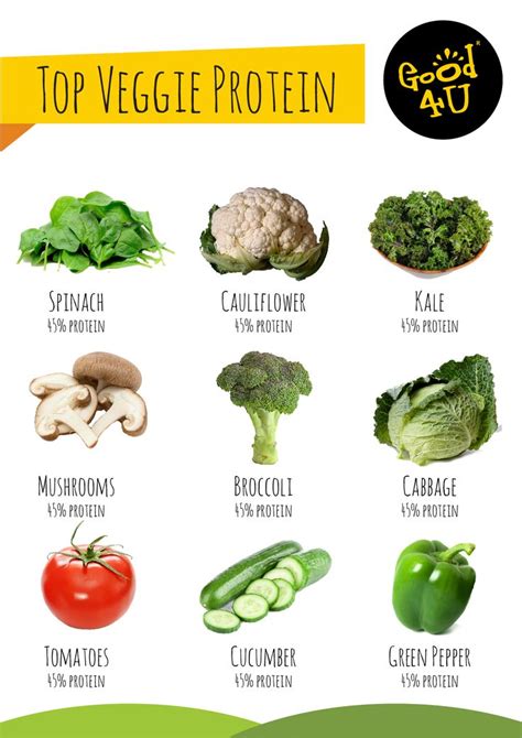 top vegetables   protein high protein vegetables high