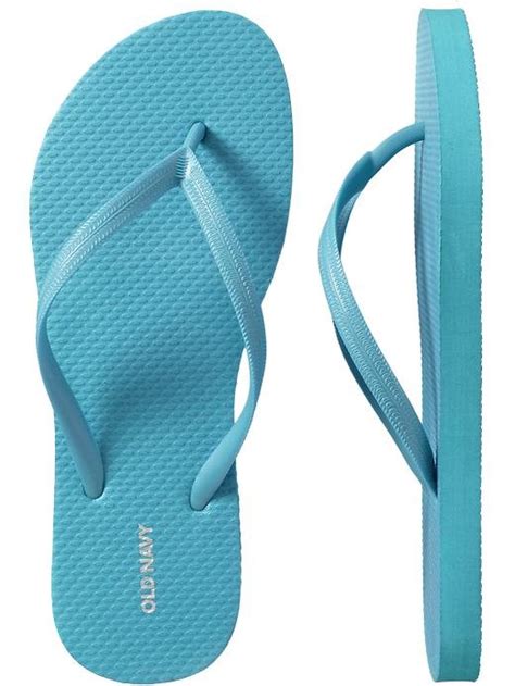New Ladies Old Navy Flip Flops Thong Sandals Size 10m Aqua Blue Shoes