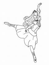 Coloring Pages Dance Dancing Barbie Ballet Print Ballroom Kids Color Toe Printable Getcolorings Button Through sketch template
