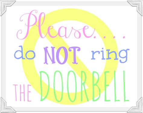 ring doorbell sign printable   printable templates
