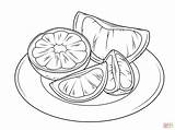 Citrus Coloriage Fruit Agrumi Citron Talerzu Agrumes Kolorowanka Grejpfrut Coloriages Supercoloring Grapefruit Dxf Eps Dessin sketch template