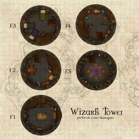 Wizard Tower Interior Battle Map By Hassly On Deviantart