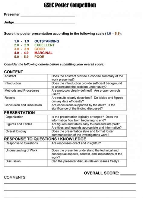 scoring sheet  evaluation criteria mcgovern medical school