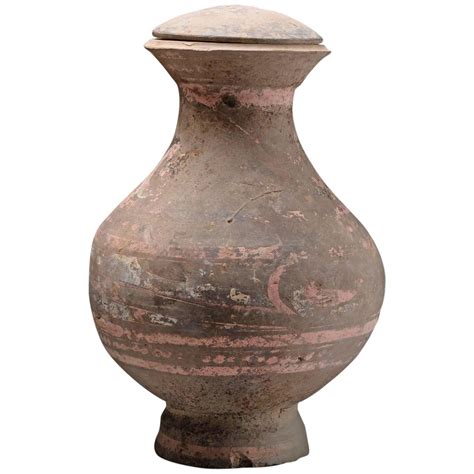 ancient chinese han dynasty terracotta hu vase  bc  stdibs