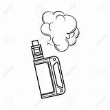 Smoke Vape Drawing Cloud Hand Drawings Vaping Drawn Getdrawings Device sketch template