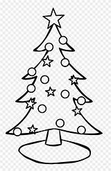 Christmas Coloring Tree Pages Decorating Charlie Brown Trees Clipart Stars Clip Simple sketch template