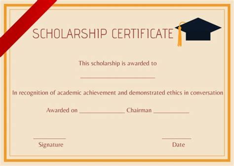 high school scholarship certificate template scholarships
