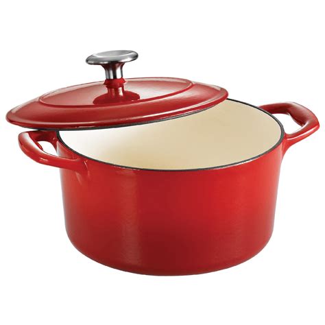 tramontina gourmet enameled cast iron series   qt covered  dutch oven home