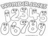 Coloring Numberjacks Pages Drawing Downloadable sketch template