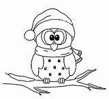 Coloring Owl Christmas Cute Color Owls Pages Winter Eule Malvorlagen Kids Printable Books Visit Choose Board sketch template