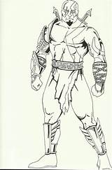 Kratos Coloring Pages Drawings Template sketch template