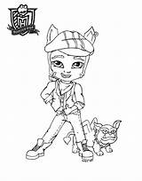 Baby Monster High Coloring Pages Clawd Printable Character Colouring Jadedragonne Girls Wolf Kids sketch template