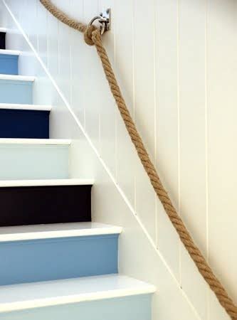 nautical rope stair railing  rope bannister ideas   home