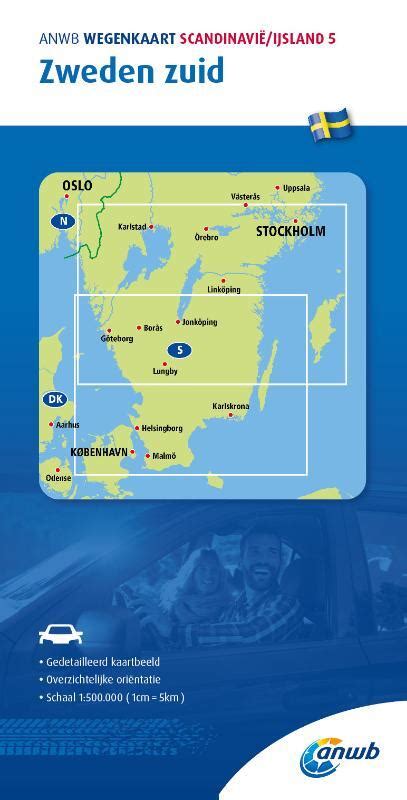 anwb wegenkaart scandinavieijsland  zweden zuid kopen