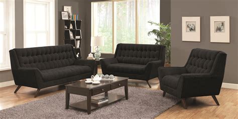 natalia black living room set from coaster 503774 coleman furniture