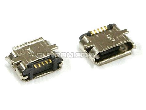 Micro Usb Connector B Female 5 Pin Smd [4358] Sunrom Electronics