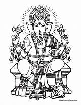 Coloring Lord Murugan Ganesh Pages Template Sketch sketch template