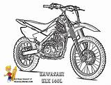 Coloring Pages Motorcycle Motorbike Dirt Bike Bikes Kawasaki Motocross Color Colouring Printable Klx Clipart Print Adult Fmx Quality High 140l sketch template