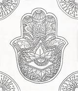 Coloring Hamsa Adult Pages Mandala Evil Eye Hand Tattoo Color Malvorlagen Ideen Fatima Orientalische Template Wenn Mal Buch Du Printable sketch template