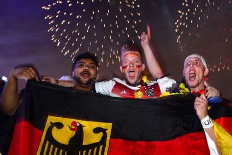 Fifa World Cup German Fans Party The Night Their Team
