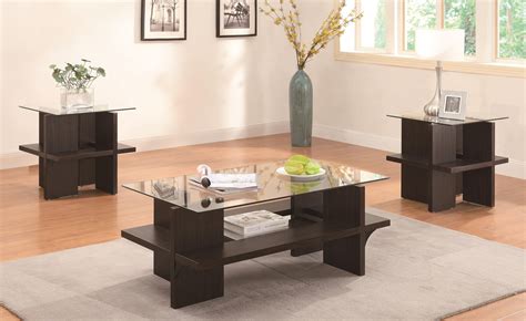 piece occasional table sets  piece contemporary occasional table set