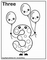 Numbers Toddlers Freepreschoolcoloringpages sketch template