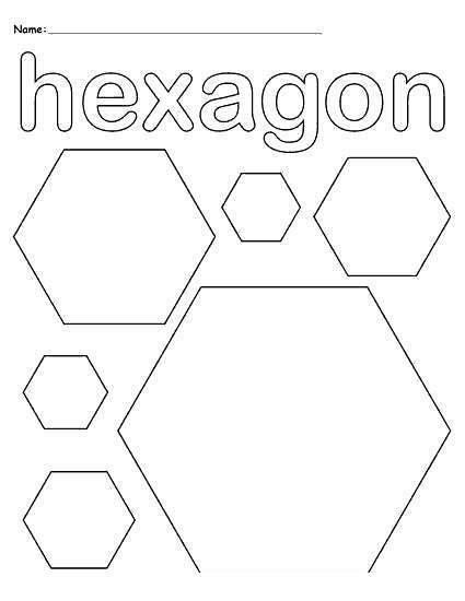 hexagon shapes coloring pages  printable coloring pages