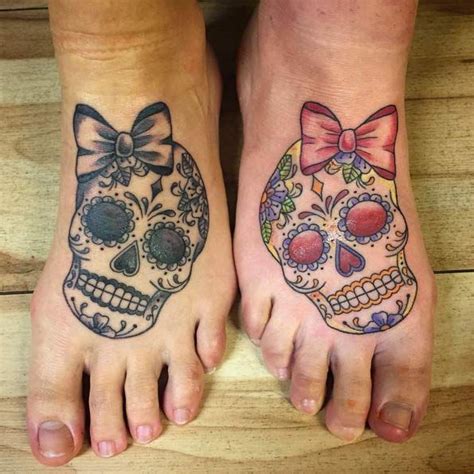 40 super cute sister tattoos skull tattoo design sugar skull