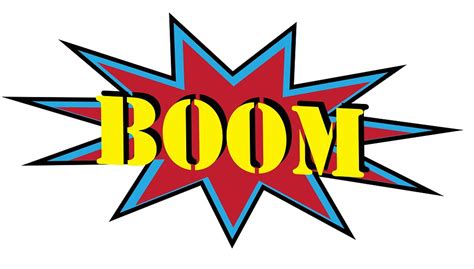boom sound effect comic book style royalty  stock
