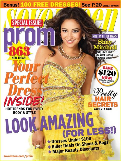 shay mitchell seventeen prom cover girl shay mitchell