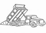 Truck Dump Coloring Pages Outline Drawing Kids Trucks Construction Simple Printable Line Print Colouring Clip Red Draw Step Dumper Clipart sketch template