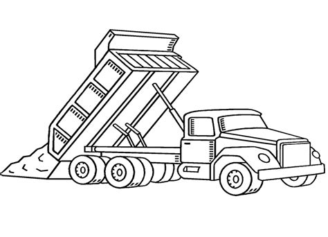 construction trucks coloring pages images