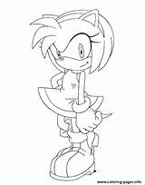 Sonic Coloring Rose Amy Pages Printable Print Color Gif Popular sketch template