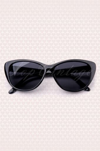 50s cats cat eye sunglasses black