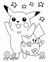 Coloring Pokemon Pages Pikachu Kids Togepi Online sketch template
